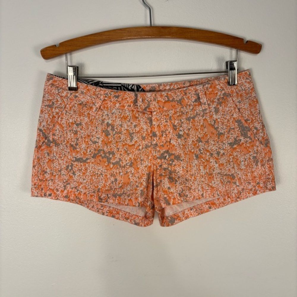 VTG Y2K Volcom Size 5 Mini Shorts Orange Gray White Skater